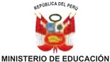 Escudo/logo del Ministerio de Educación del Perú con la leyenda 'REPÚBLICA DEL PERÚ'.