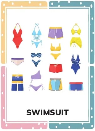 Cuatro escenas de niños con distintos uniformes (informal, formal, de gimnasia, de descanso).