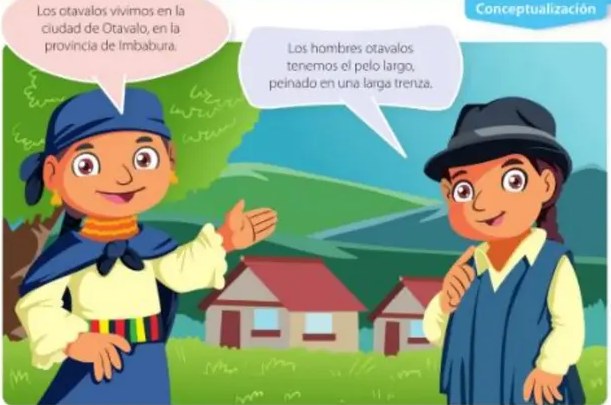 Nueve viñetas con palabras kichwa para emparejar con significados.
