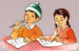 Ilustración de cuatro niños en ropa tradicional andina procesando ch'uño (papa deshidratada): uno golpea las papas con un palo, los otros las seleccionan y trabajan sobre un mantel blanco en el suelo; al fondo paisaje montañoso andino.