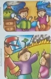 Ilustración del diálogo entre Brayan y Camila.