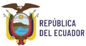 Escudo de la República del Ecuador junto al texto 'REPÚBLICA DEL ECUADOR'.
