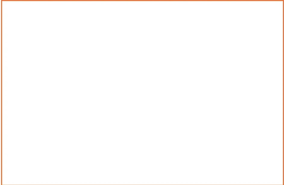Marco rectangular grande naranja: espacio en blanco para que el estudiante dibuje sus stickers.