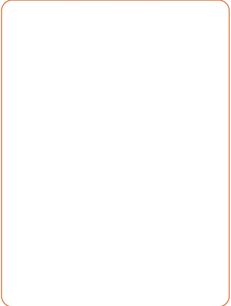 Recuadro grande en blanco con borde naranja redondeado para el dibujo del estudiante.