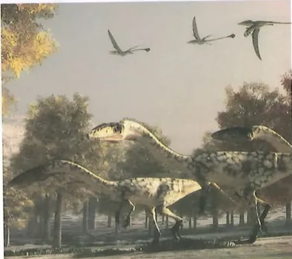 Reptiles bípedos y voladores del Triásico