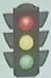 Cuatro ilustraciones que muestran normas para pasajeros y conductor.