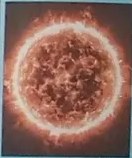 Dos fotografías: Sol y Luna llena.