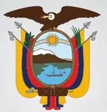 Círculo grande con el escudo del Ministerio de Educación del Ecuador.