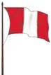 Escudo Nacional del Perú: vicuña en campo azul (fauna), árbol de la quina en campo blanco (flora), cornucopia en campo rojo (riquezas minerales).