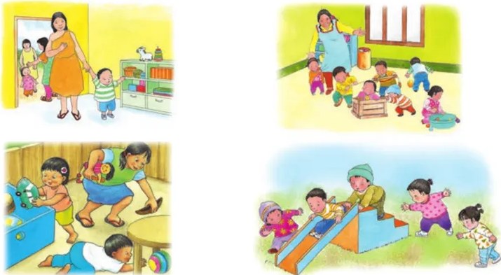 Ilustración de una docente/educadora con expresión reflexiva, representando al adulto que planifica el proceso de enseñanza-aprendizaje.