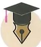 Ícono de escritura académica (gorro de graduación con pluma)