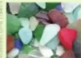 Piedras de colores para el experimento.