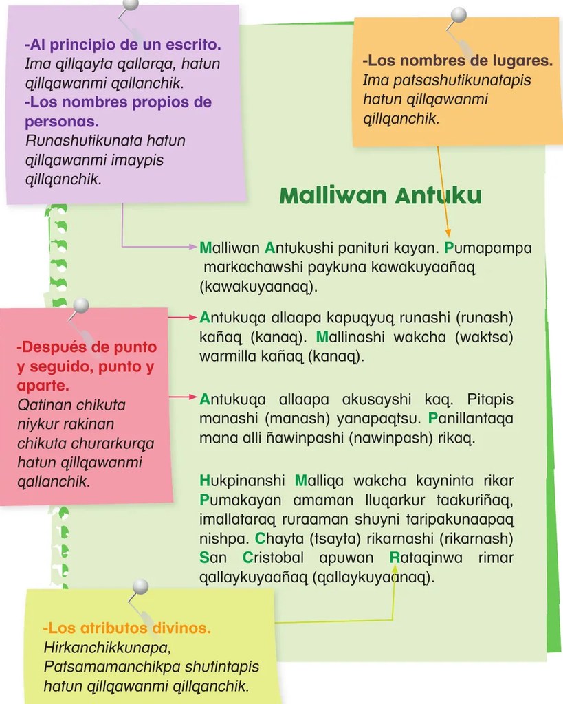 Figura 2 de Chawpin qichwata alli qillqanapaq maytu = Manual de escritura quechua central · 2020