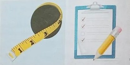 Ilustración de un niño descalzo midiéndose junto a una regla en la pared.