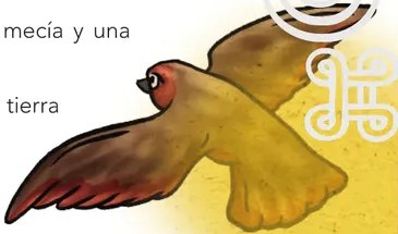Ilustración de un niño afrodescendiente con los ojos cerrados, en actitud serena, junto a un pájaro de plumaje brillante que representa la transformación final del corazón de Litulone.