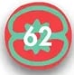 Globo rojo con el número de página '62'.