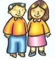 Cuatro tarjetas con ilustraciones de tipos de familia: nuclear (papá, mamá, hijos), monoparental (mamá con hijos y gato), consanguínea (abuela con niño), padres separados (niño con padre).