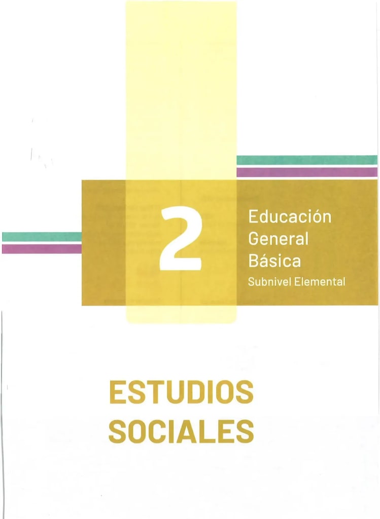 Bloque amarillo con número 2 y texto 'Educación General Básica - Subnivel Elemental'.