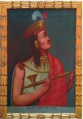 Retrato del siglo XIX de Atahualpa Inca XIV.