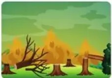 Ilustración del planeta con niños alrededor con acciones de cuidado.