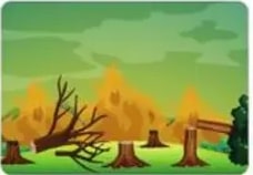 Ilustración del planeta con niños alrededor con acciones de cuidado.