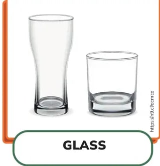 Dos vasos de vidrio (GLASS).