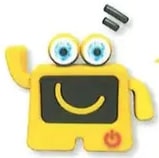 Icono de carácter sonriente con binóculos (búsqueda/exploración)