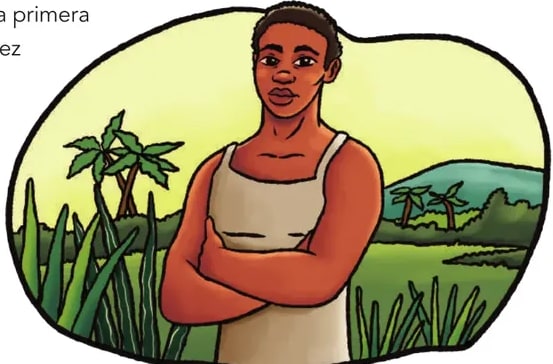 Ilustración de un hombre cimarrón huyendo o pensativo.
