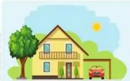 Cuatro gráficas para describir con adjetivos: casas, castores, saco, animales corriendo.