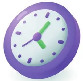 Reloj redondo morado (HOUR).