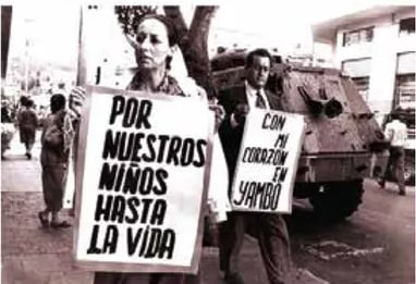 Foto sobre desaparición de los hermanos Restrepo