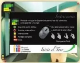 Capturas del museo virtual del Ministerio de Cultura; máscara dorada (La Tolita).