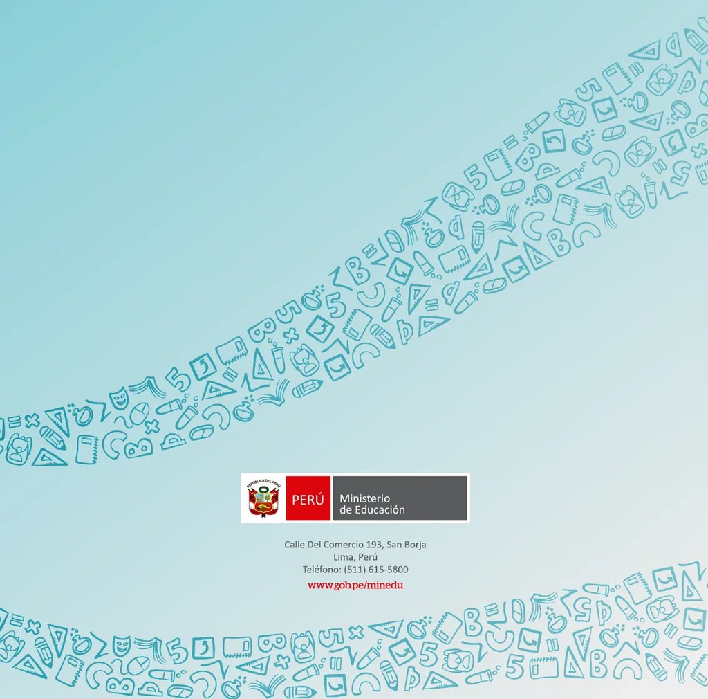 Diseño decorativo con iconos educativos en color turquesa sobre fondo celeste degradado: letras del alfabeto, números, útiles escolares, libros y figuras geométricas que forman dos franjas diagonales.