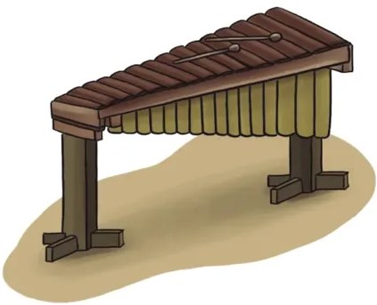 Ilustración de un bombo (tambor).