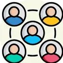 Icono ilustrativo de grupo de personas o comunidad, representando la coordinación con gobiernos locales/regionales y la plataforma de Defensa Civil.