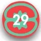 Numerador circular con el número 29.