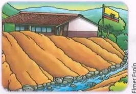 Tres ilustraciones: inundación, sismos, incendios.