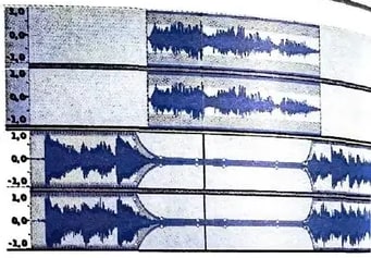 Barra de herramientas de Audacity con íconos de cursor, selección, zoom, envolvente, dibujo y multifunción.