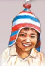 Fotografía de una persona con gorro de colores típico andino (chullo), posiblemente representando al hablante o estudiante aimara.