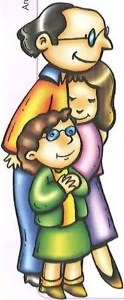 Recuadro de Competencia socioemocional con familia jugando feliz.