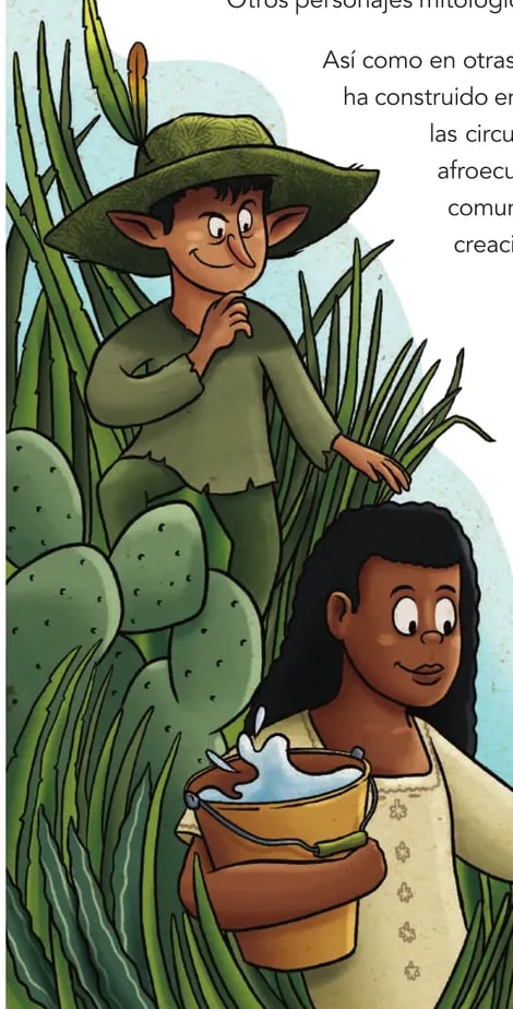 Patrones decorativos afroecuatorianos en la cabecera.