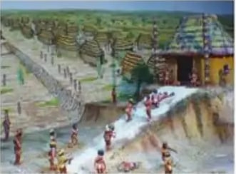 Maqueta de Real Alto (recreación de cómo era).