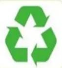 Símbolo del reciclaje (3 flechas verdes en triángulo).