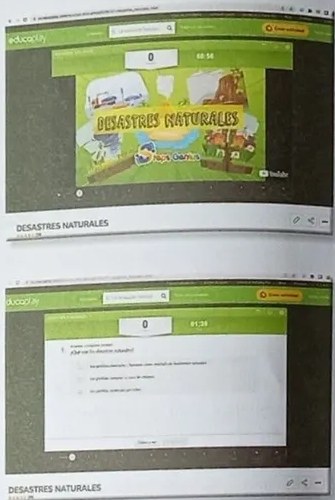 Capturas de juego 'DESASTRES NATURALES'.