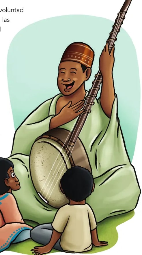 Ilustración de un anciano afroecuatoriano simbolizando al Abuelo Zenón.