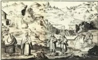 Ilustración del paisaje del corregimiento de Quito.