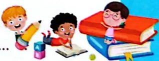 Niños sobre libros con lápices