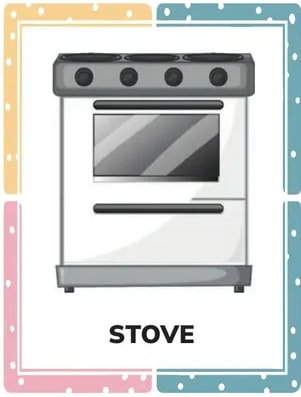 Tres tarjetas: TELEPHONE, COMPUTER, MICROWAVE.