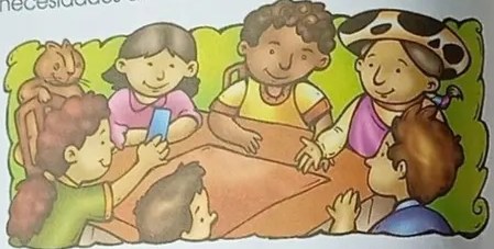 Ilustración del comité barrial reunido.