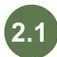Ícono numerado '2.2' con diseño gráfico de sección, marcador visual de la subsección Ubicación de las grafías dentro de la palabra.
